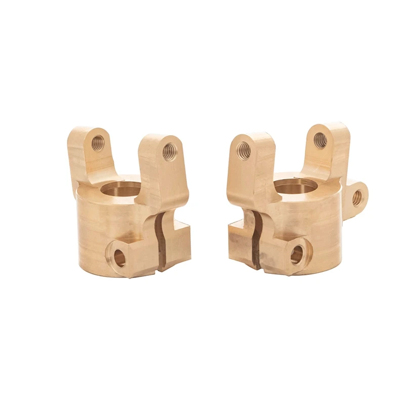 2Pcs Brass Heavy Duty Front C Hub Carrier Caster Block C Seat For Axial SCX10 II 90046 90047 1/10 RC Crawler Car Parts