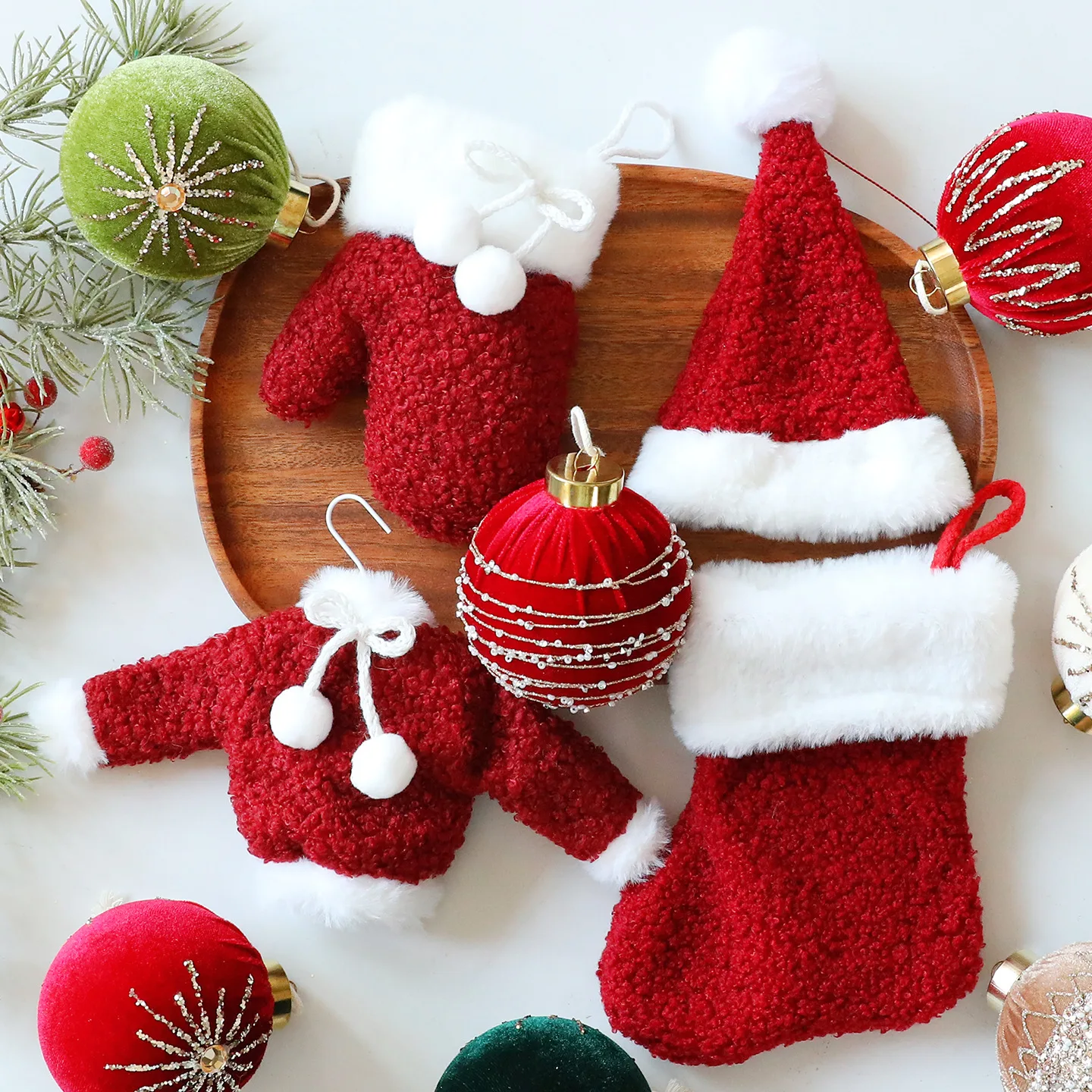 Shengyuan منتجات جديدة ملابس عيد الميلاد الجوارب قبعة عيد الميلاد قلادة شجرة عيد الميلاد زخرفة نافذة قلادة بقعة