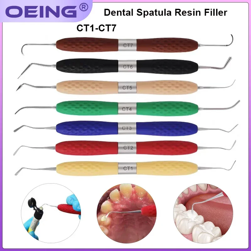 

Dental Resin Filler Aesthetic Restoration Kit Silicone Handle For Resin Knife Composite Resin Filling Spatula Dentistry Tools