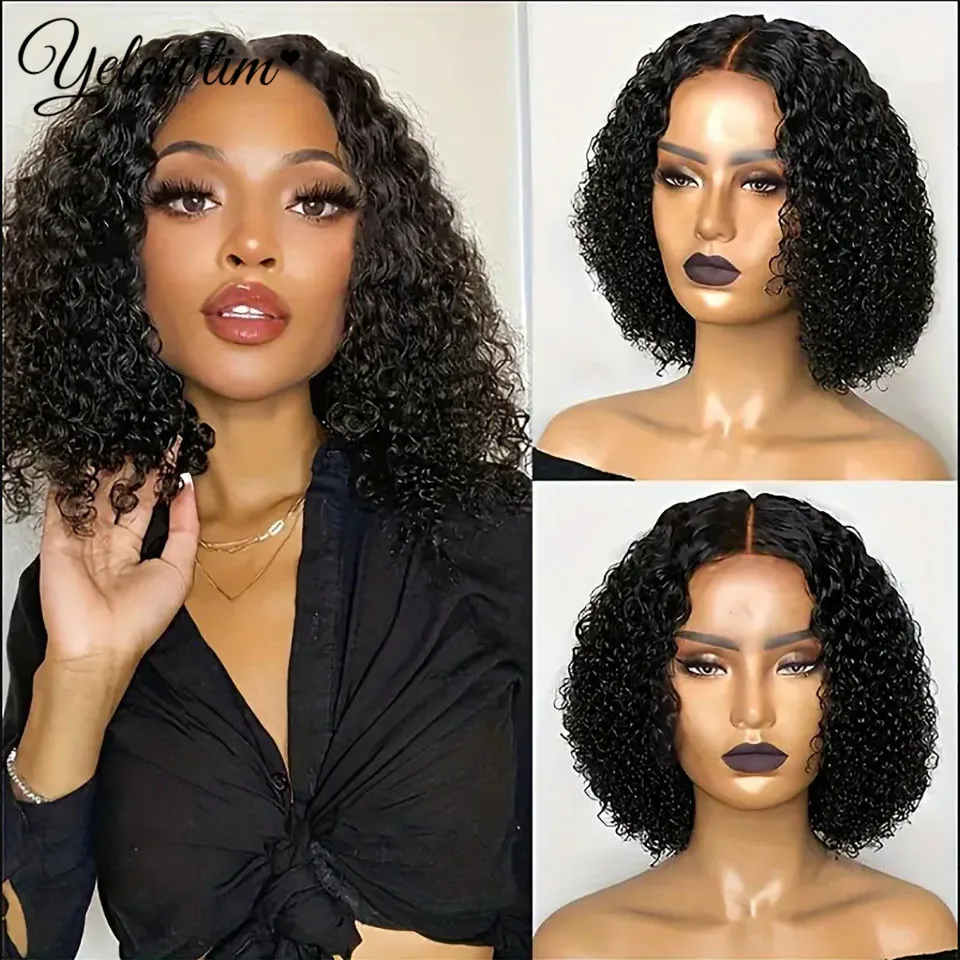 YELOWTIM Wig Female African Explosive Head Fluffy European And American Fashion Small Curly Hair Points Mesh Headdress.