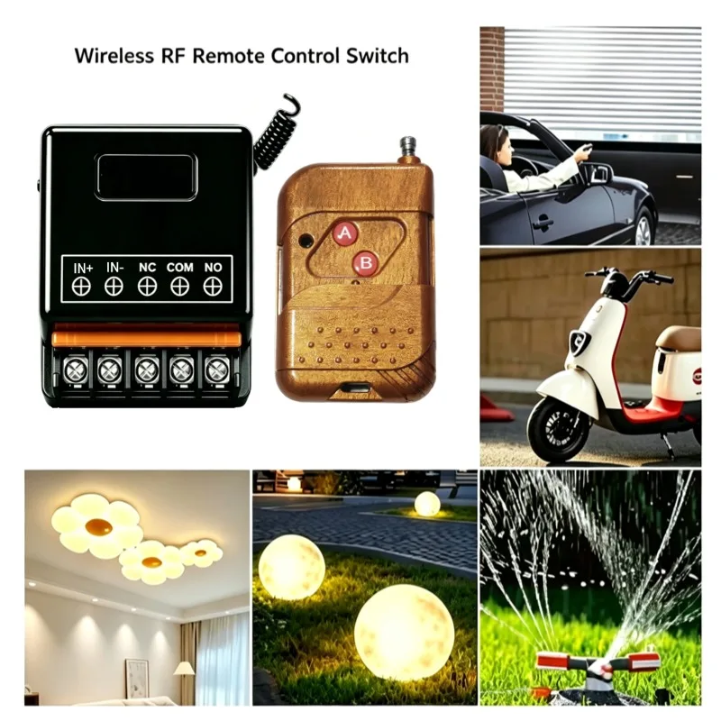 DC 12V 24V 433Mhz RF Wireless Remote Control Switch Relay 1CH Receiver DIY Module For Water Pumb LED Lamp Garage Door Fan