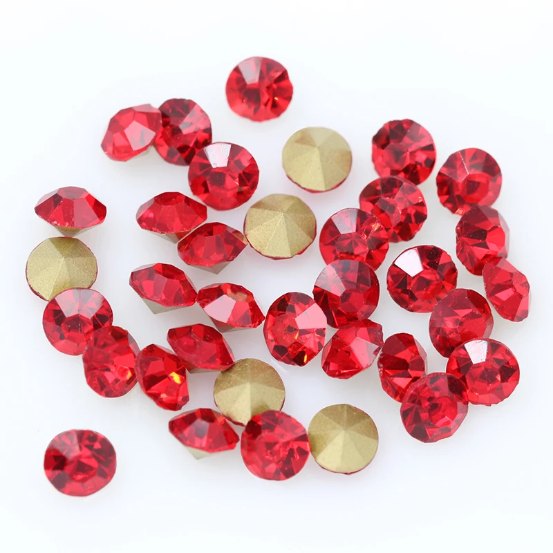 144/36p ss38 Round color pointed Foiled back Glass strass chaton stone czech crystal Diamante rhinestones jewelry making beads