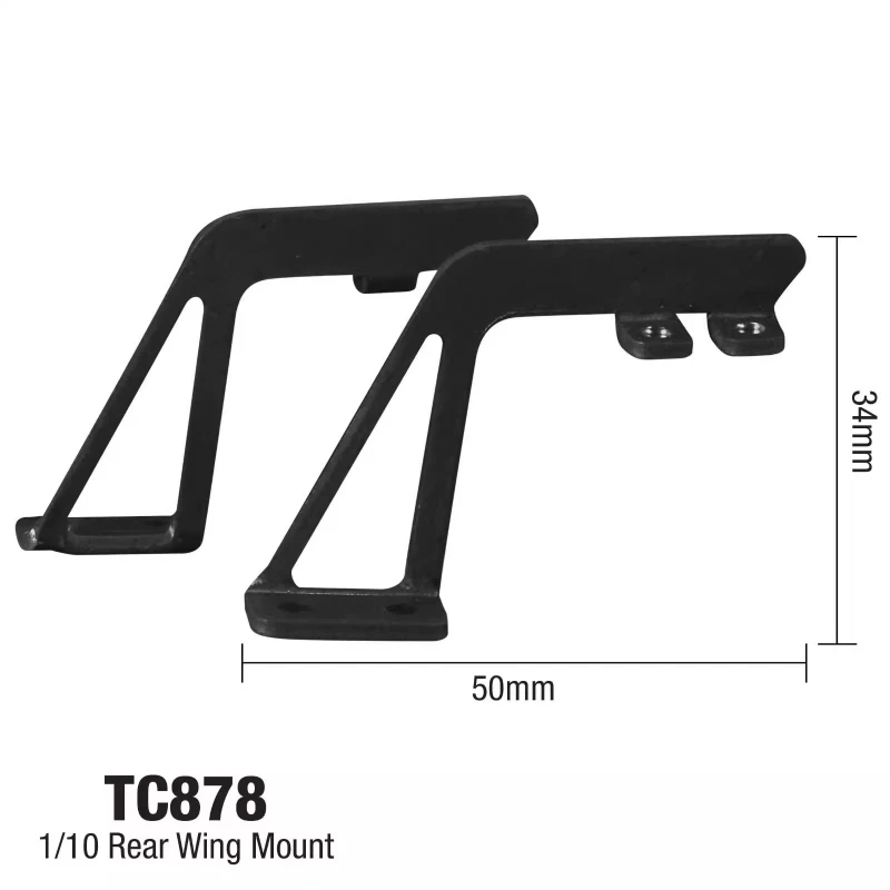 TC878 1/10 RC Drift Body Rear Wing Mount, 34mmx50mm