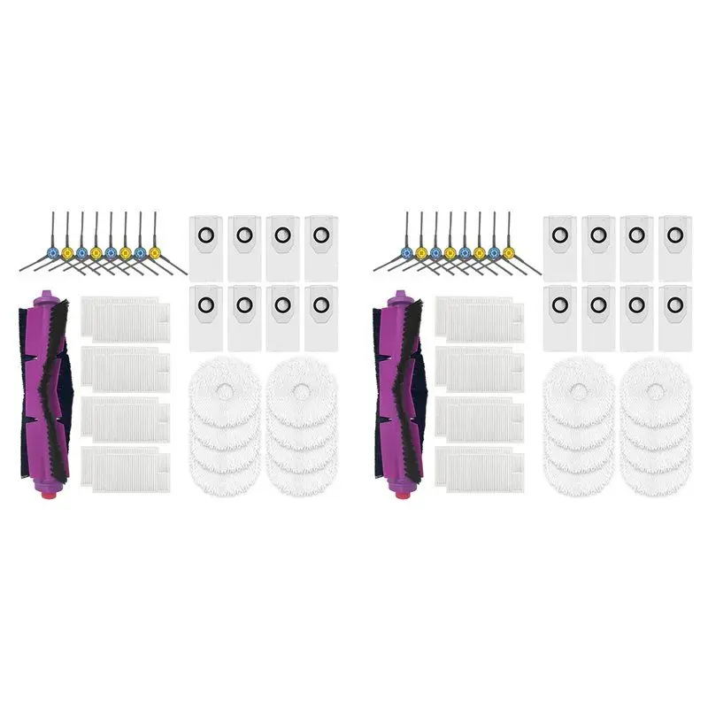 ABMH-2 مجموعة ل ميديا V12 روبوت فراغ الجانب الرئيسي فرشاة فلتر HEPA ممسحة وسادة كيس لجميع الغبار استبدال قطع الغيار #1