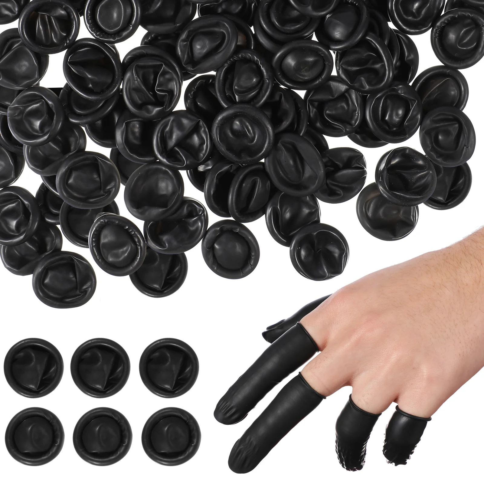 100 PCS Tattoo Machine Set Handle Cover Anti-static Sleeve Black Gloves Disposable Finger