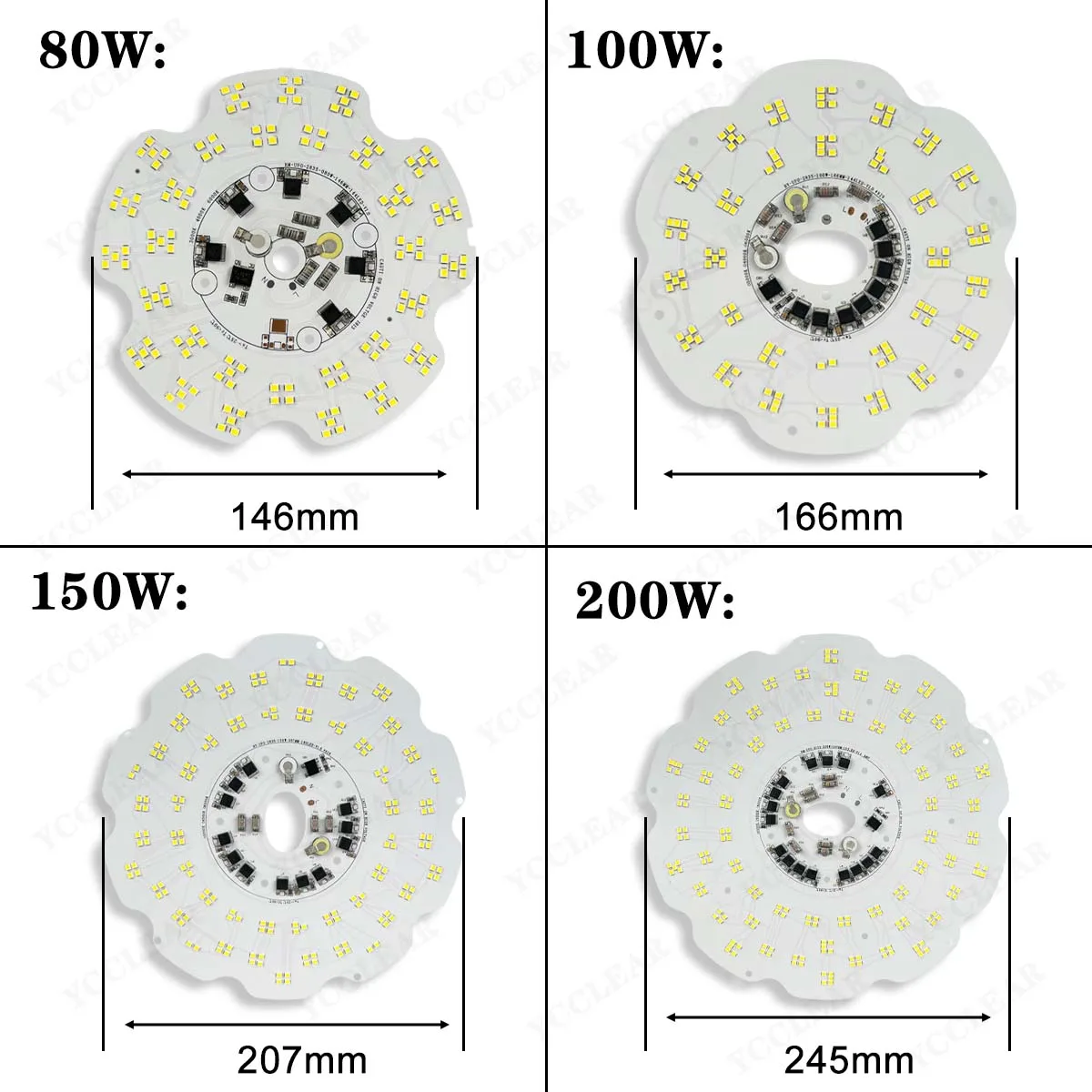 AC220V LED ライトパネルウォームホワイト 80 ワット 100 ワット 150 ワット 200 ワット 2835 UFO ライトパネル産業および鉱山ランプ商業産業ランプに適した再メッキ