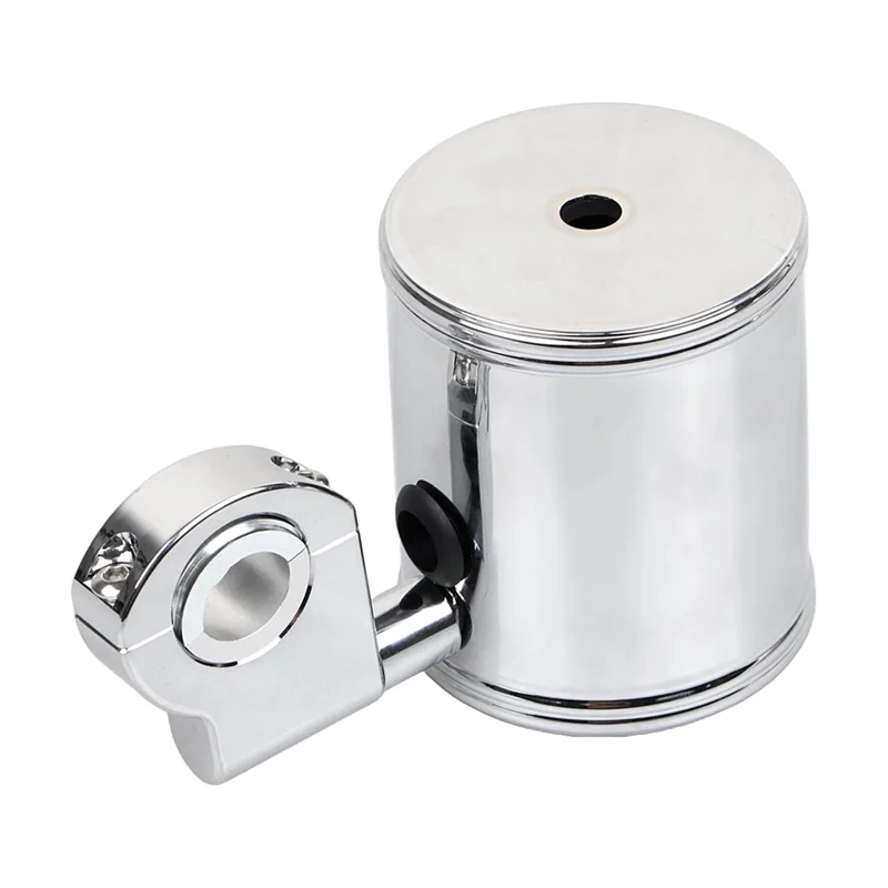 حامل أكواب للمشروبات بمقود من الكروم العالمي للدراجات النارية - متوافق مع 7/8 بوصة، 1 بوصة، 1.25 بوصة #5