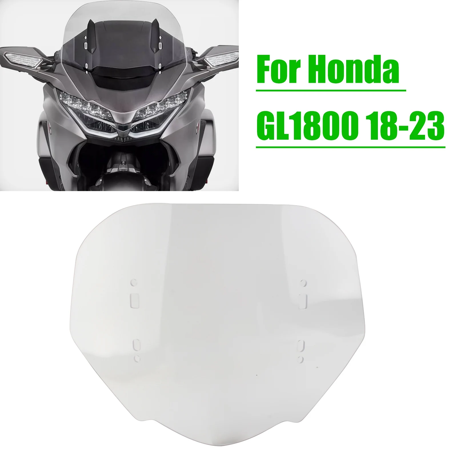 15 "الزجاج الأمامي للدراجات النارية الزجاج الأمامي ملحقات واقي الزجاج الأمامي لهوندا GL1800 2018-2023