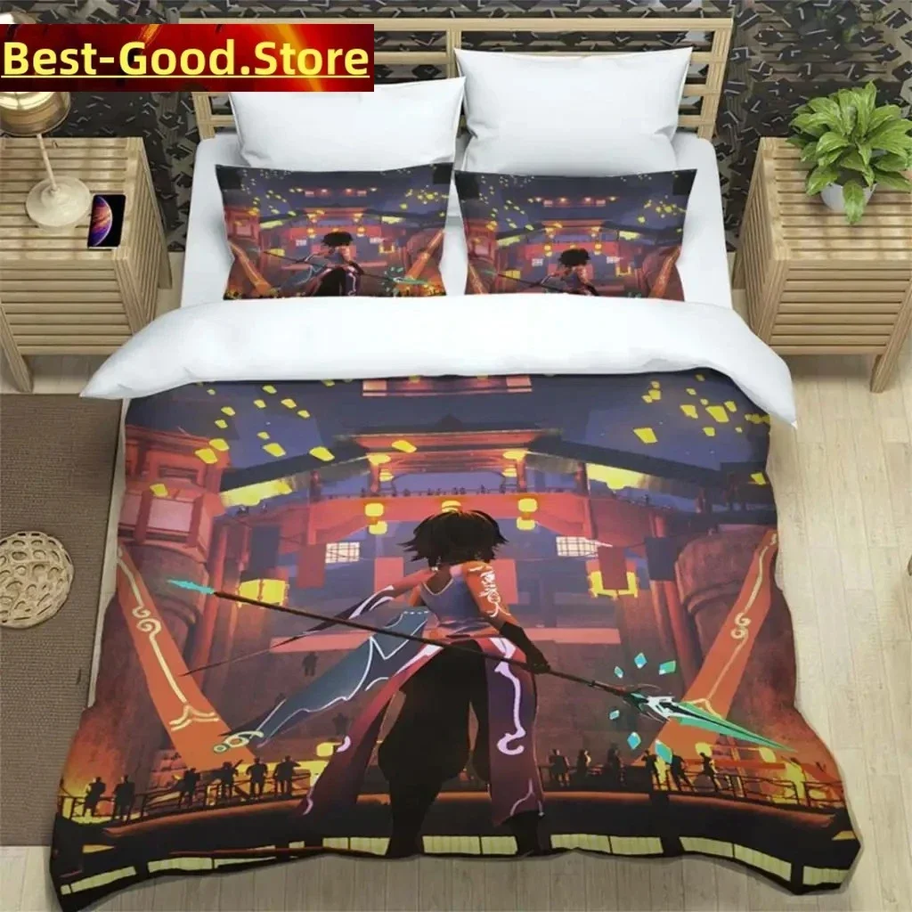 

Genshin Impact Printed Polyester Bedding Set For Boys And Girls Three Piece Comfortable Soft Couple Gift Bedding Sets