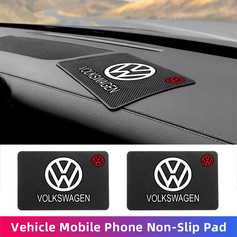 Vehicle Mobile Phone Non-Slip Pad Car Silicone Storage Mat For VW GTI Polo Golf Passat Tiguan Arteon Touareg Taigo Caddy Jetta