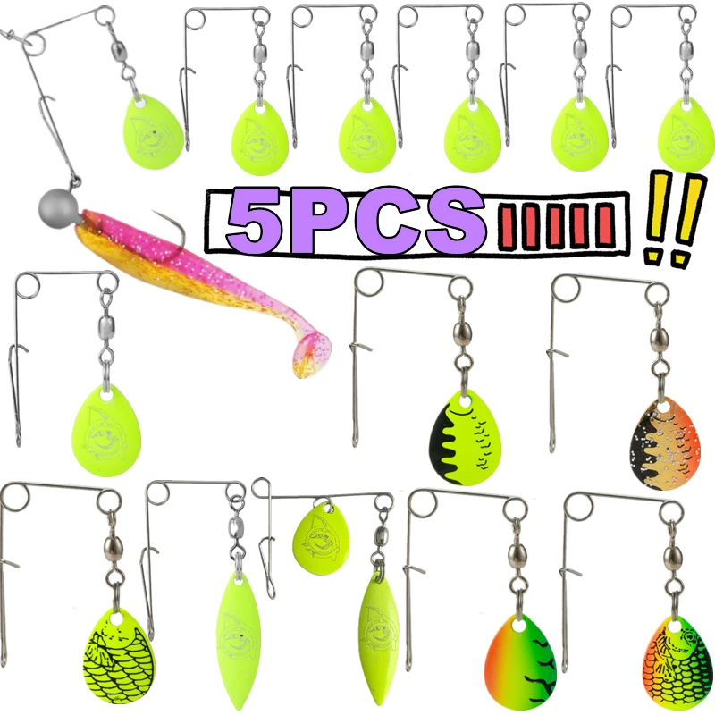 Nuevo 1-5 uds Spinner señuelo de pesca cebo cuchara Swisher Buzzbait Bass alambre cebos Popper Vib Spinnerbait señuelo DIY accesorios de pesca