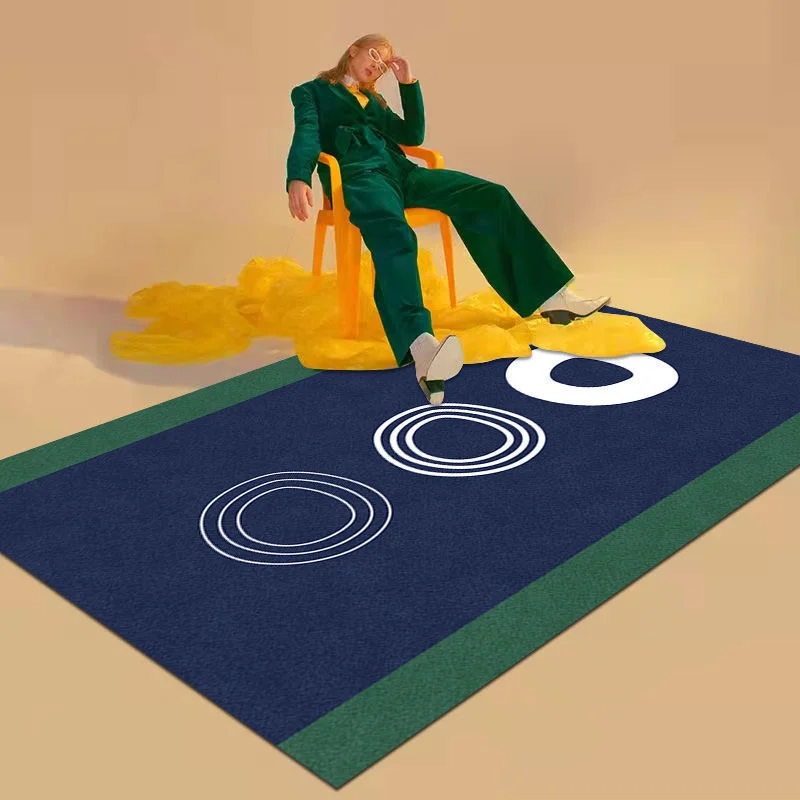 VIKAMA Crystal Pile Carpet Abstract Rectangular Living Room Bedroom Hotel Children's Room Washable Dirty Resistant Non-Slip Rugs