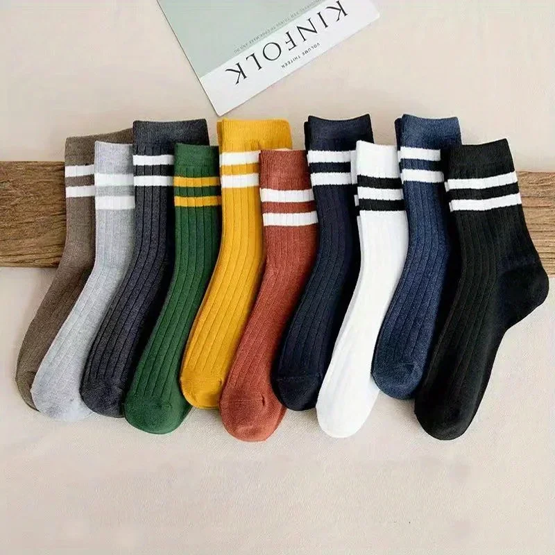 Herren Weiche Atmungsaktive Mittelhohe Socken Vielseitige Bequeme Sommer-Freizeit-Sportsocken – Detail 9