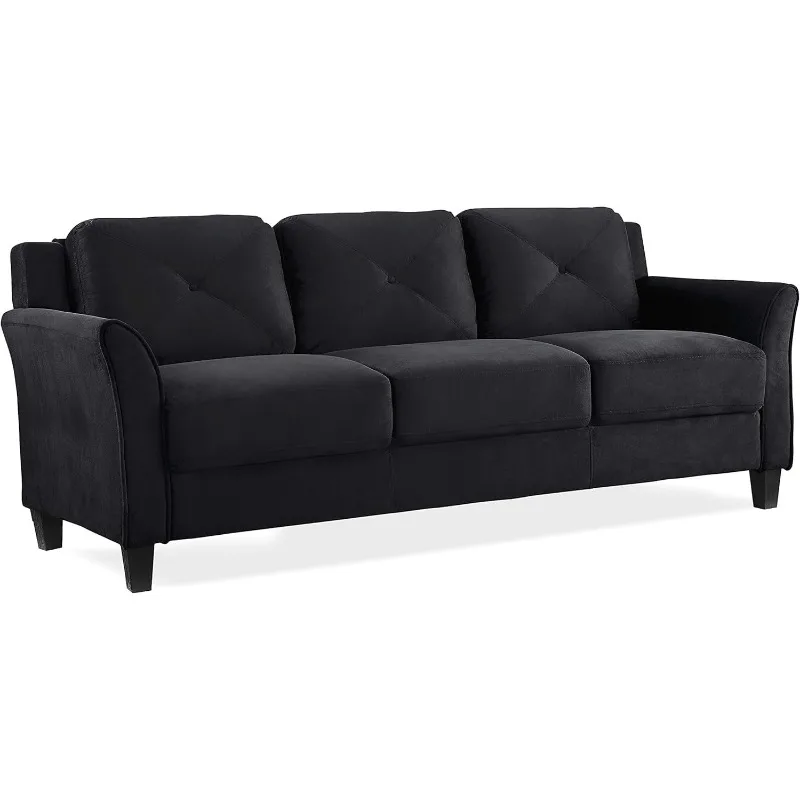 Lifestyle Solutions HRFKS3BK Grayson Sofa, Black