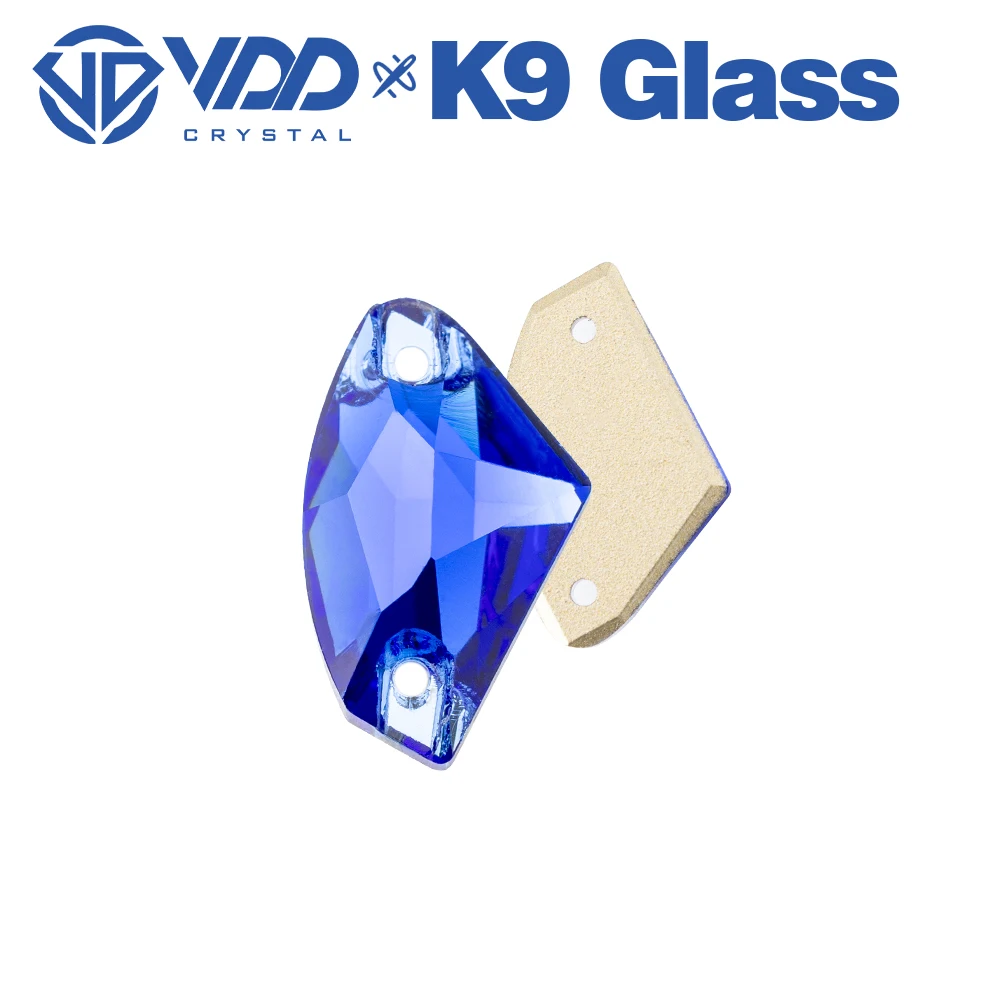 VDD S118 Saphir Galaktische Spitzenqualität K9 Glas Aufnähbare Strasssteine Kristall Flache Rückseite Nähsteine für Kleidungsdekorationen – Detail 4