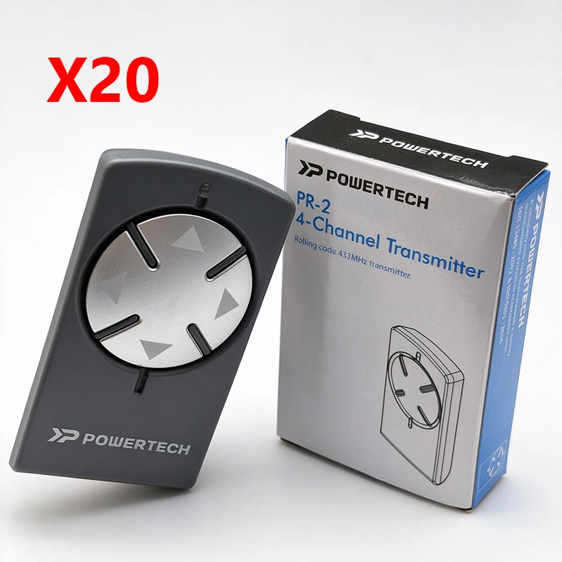 20pcs Powertech PR2 PR1 PR4 Electric Gate Control / Garage Gate Remote Control Hand Transmitter 433MHz Rolling Code