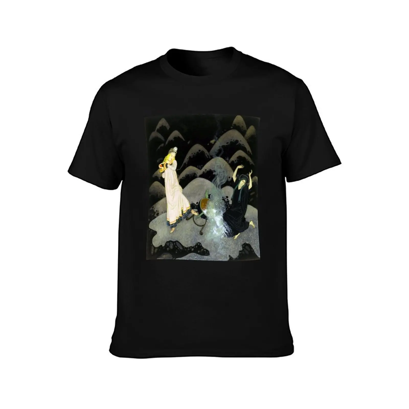 The Fire Bird - Edmund Dulac T-Shirt, Summer Casual Cotton Tee, Oversized Streetwear Tops, Vintage Graphic Print, 100% Cotton