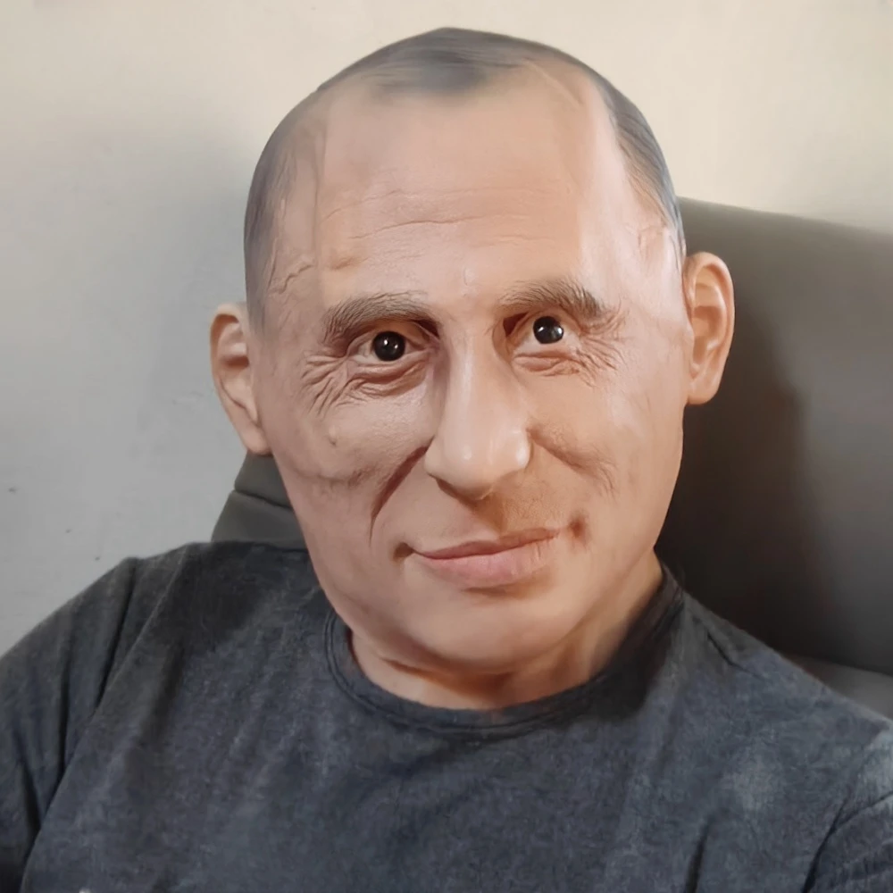 Realistic Man Mask Cosplay Putin Male Latex Mask Full Face Masks For Halloween party Carnival Costume Dress President Putin Prop