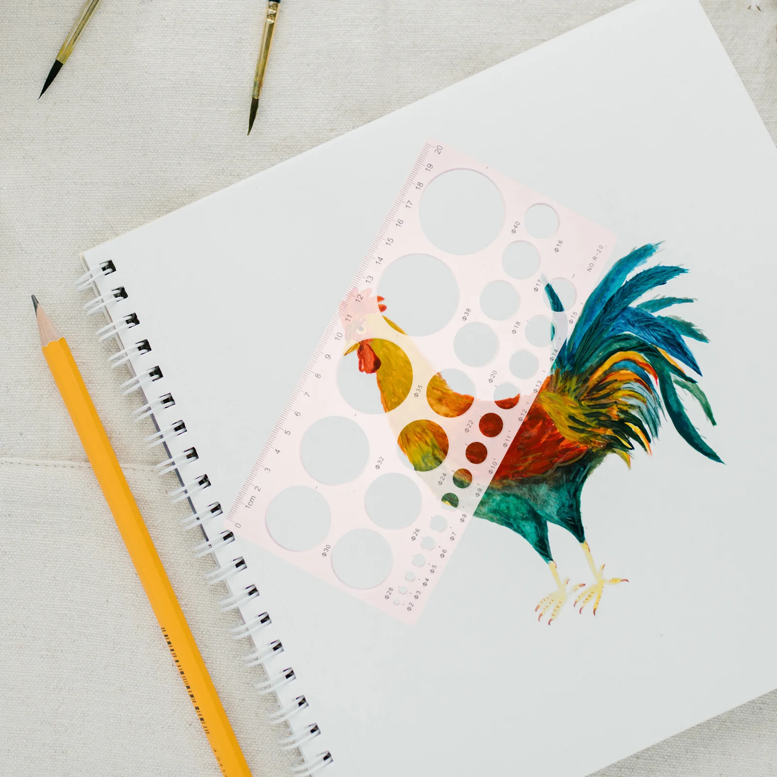 6Pcs Multi-Functional Geometric Drawing Templates Plastic Rulers Lightweight Stencils for Architecture