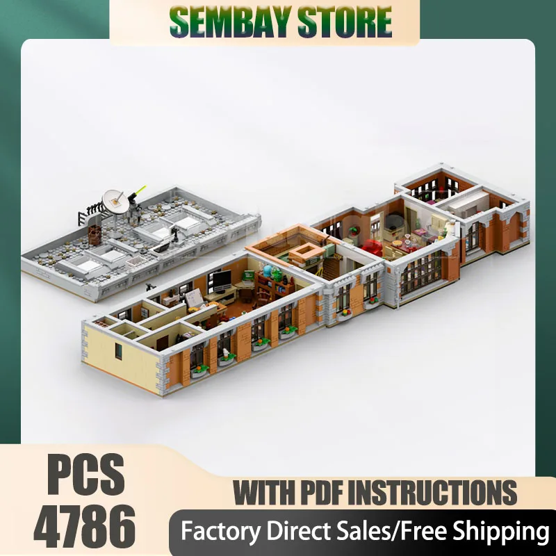 

Популярный фильм Moc, строительные кирпичи, модульный комплект для окончательной квартиры, модель, технологические блоки, рождественские игрушки «сделай сам», строительные подарки