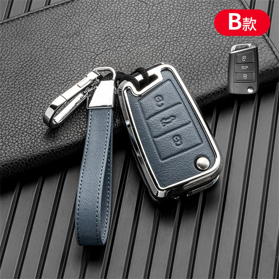 Car Key Case Cover For Volkswagen VW Golf 7 gti mk7 r Touran Skoda Octavia 3 Superb Karoq Kodiaq Seat Leon mk3 Ateca Accessories