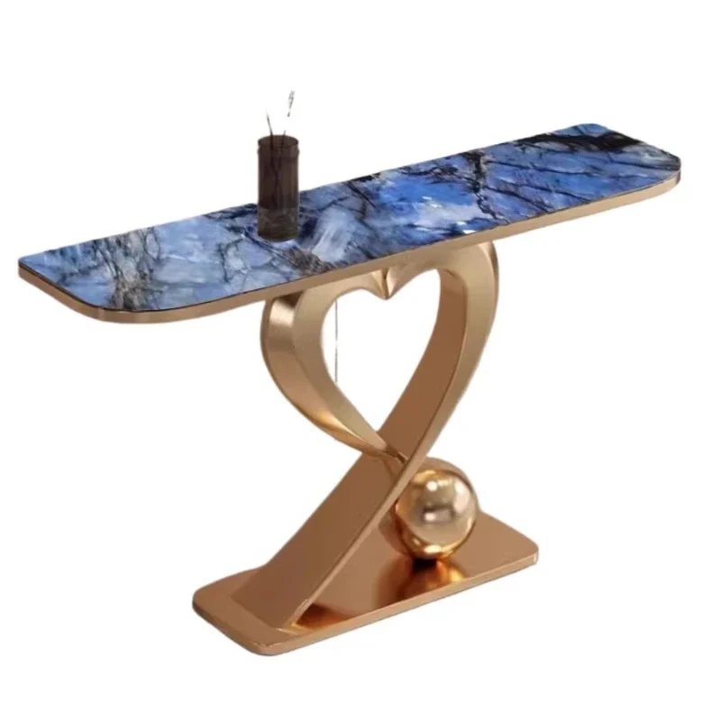 

Stainless steel light luxury, modern simple entrance cabinet entry living room very narrow corridor entrance platform