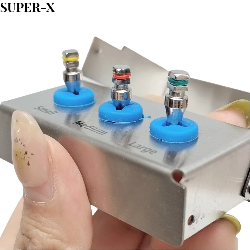 Dental Implant Restoration Screwdrivers Set Small Medium Large Size Drivers with Sterilizable Storage Holder Stainless Steel