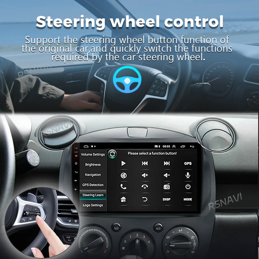 Android 16 Carplay Auto 2K Screen Car Radio Multimedia Player For Mazda 2 2007-2014 WIFI+4G Autoradio Stereo 2din Snapdragon view 5