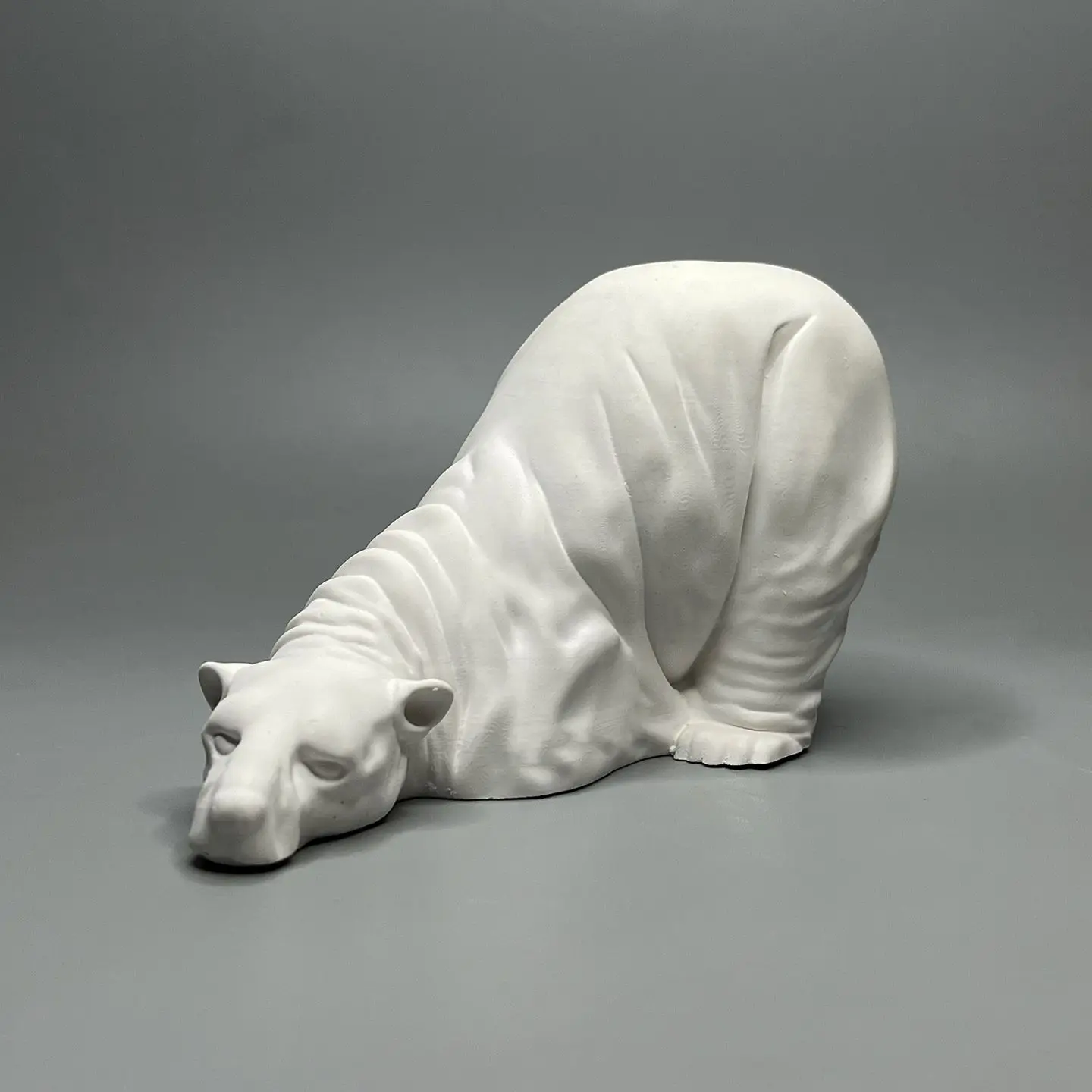 Lazy Polar Bear Desktop Bookshelf Decoration Ornament Gift Book Holder Plaster Decoration