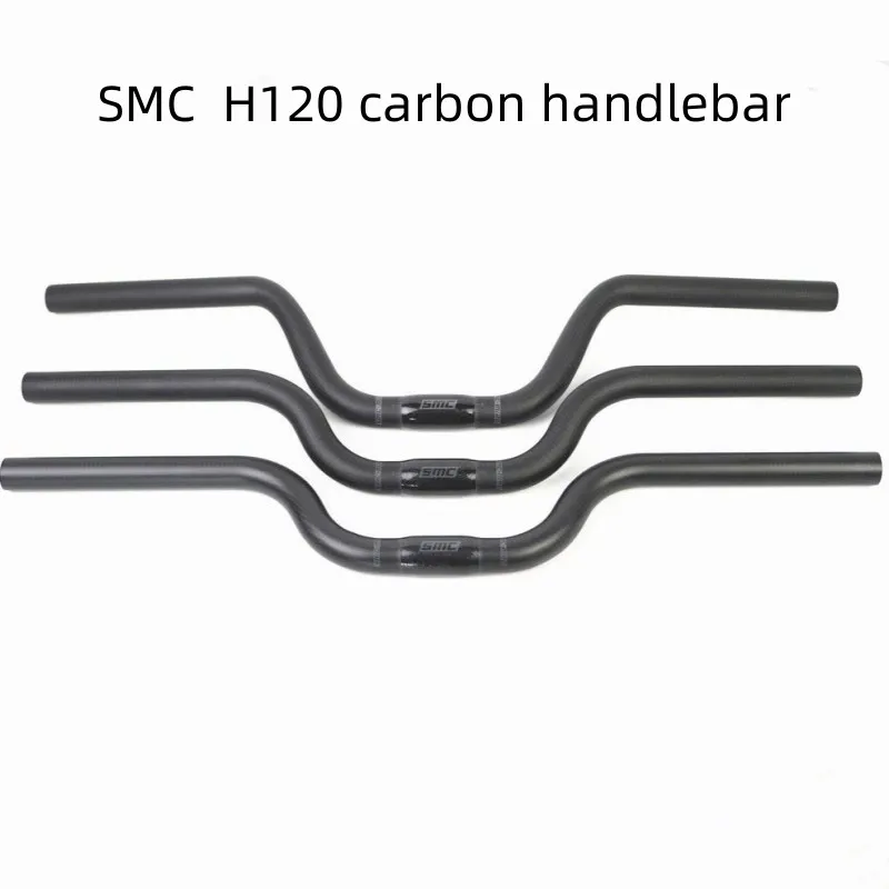 SMC carbon handlebar H120mm Tilt 10 degrees Ultra light handlebar for brompton birdy bmx Universal 25.4x560mm M bar