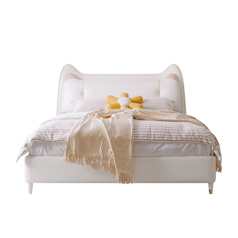 Sheet person soft bag leather art bed, bedroom bed