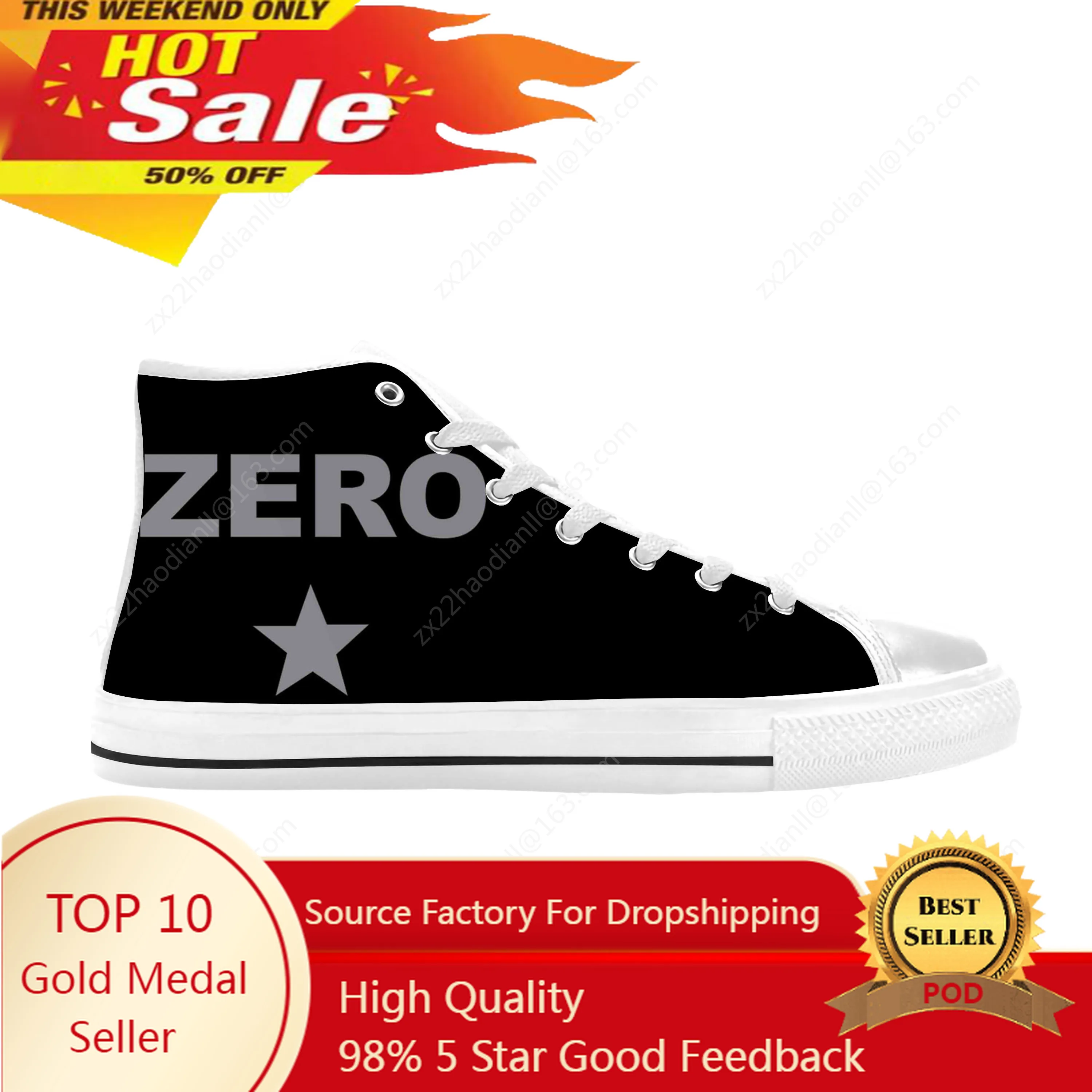 Hot Smashing Pumpkins Zero Rock Band Singer Music Casual Cloth Shoes High Top Comfortable Breathable 3D Print Men Women Sneakers