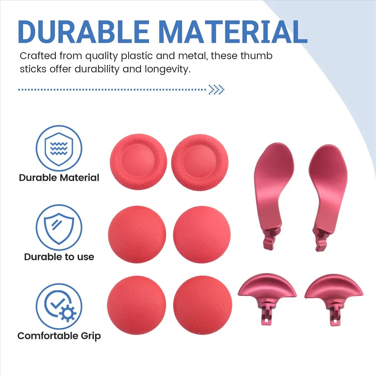 【Home-Accessories】Analog Joysticks for Controller 10-in-1 Thumb Stick 4 Metal Rear Paddle Trigger Button Replacements for B