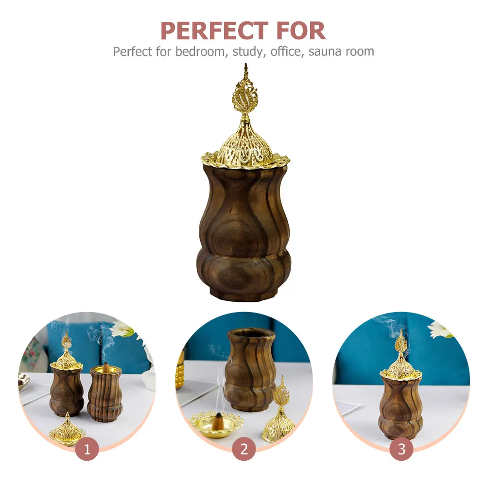 

Wooden Incense Burner Octagon Tabletop Tray For Meditation Small Space Home Office Decorative Incense Holder Desktop Ornament