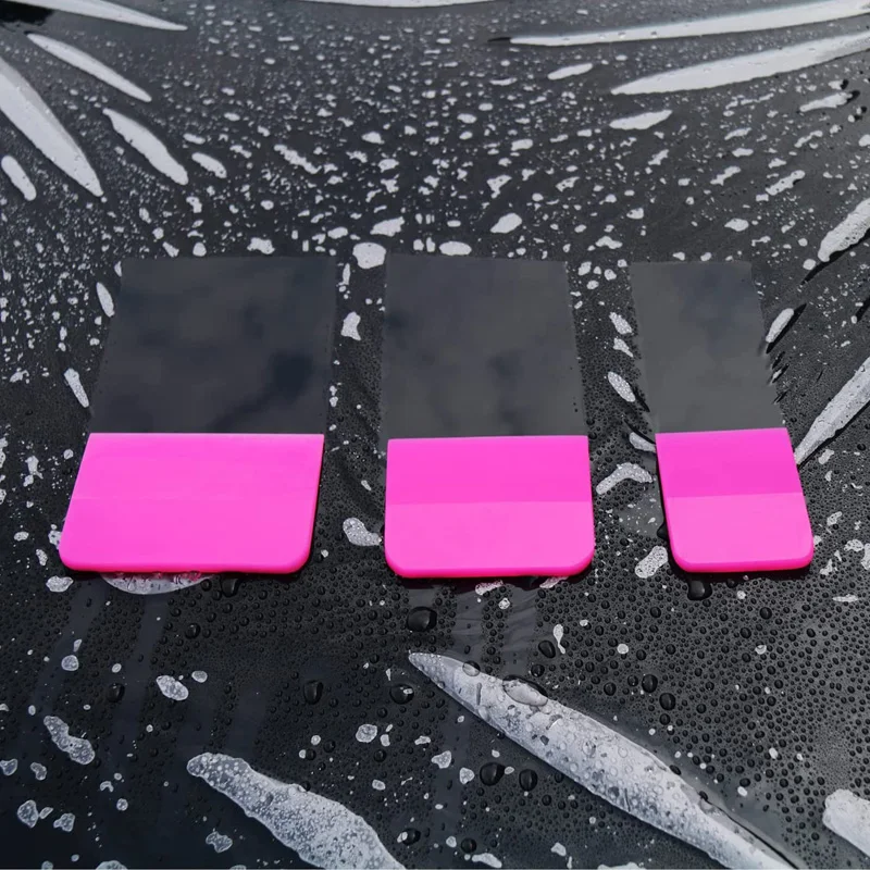 3Pcs Rosa Auto PPF Rakel TPU Gummi Schaber Anti-Scratch für PPF Film Vinyl Wrap Fenster Tönung Werkzeug windschutzscheibe Reinigung Kit – Detail 9
