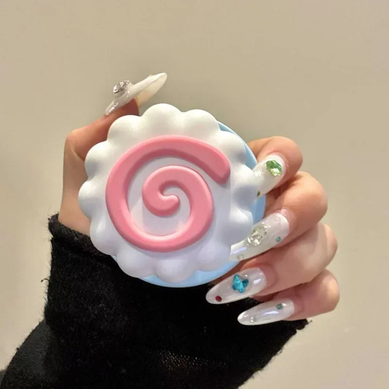 Ins لطيف كعكة السمك ل Magsafe Griptok حامل الهاتف البنصر حامل دعم آيفون 17 16 حافظة شحن لاسلكية قابلة للطي