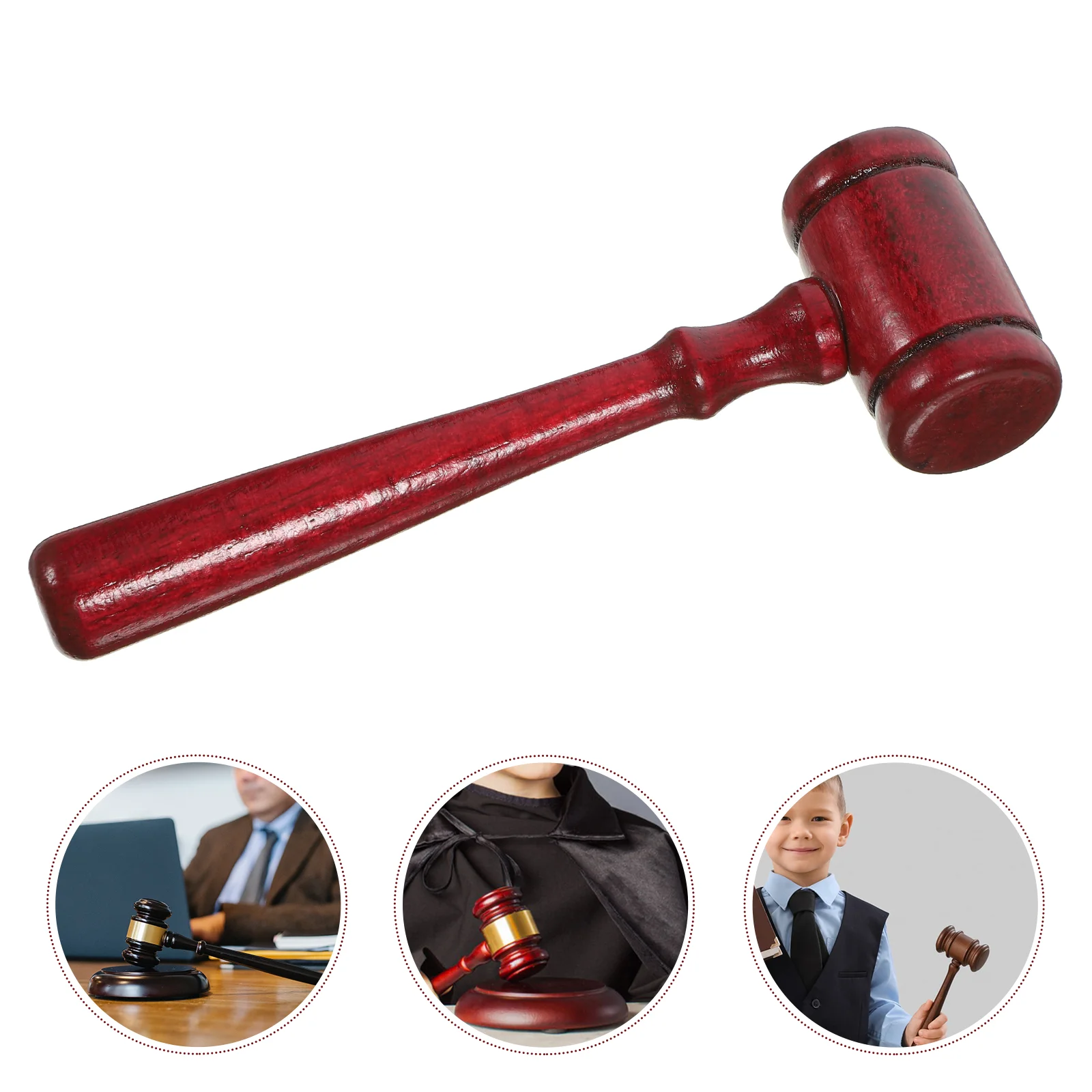 

Toy Wooden Hammer Mallet Judge Gavel Costume Accessory Cosplay Mini Lawyer Role Auction