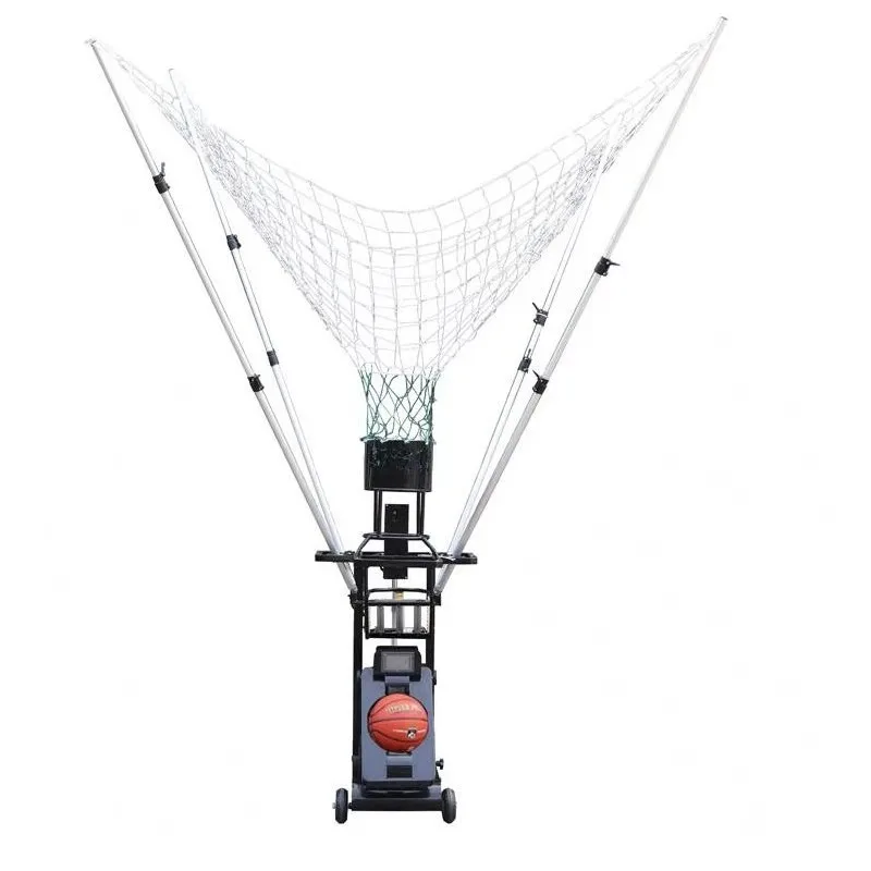 Continuous Service Basketball Shooting Trainer Return Net Pitching Machine Free Pickup Court Equipment Artifact for Practicing