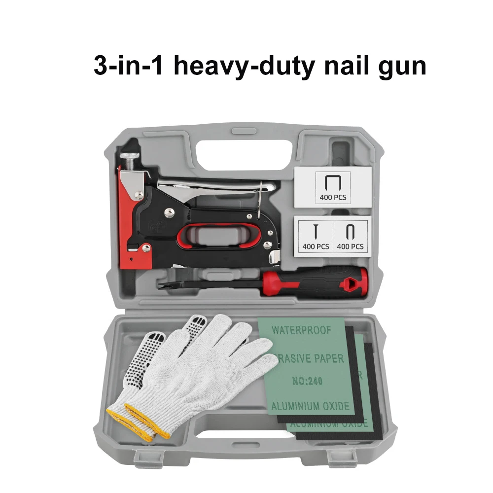 

3-in-1 Heavy-duty Nail Gun, Straight Nail Code, Nail Lifting Machine, Woodworking Combination Tool Set, Manual Nail Gun,