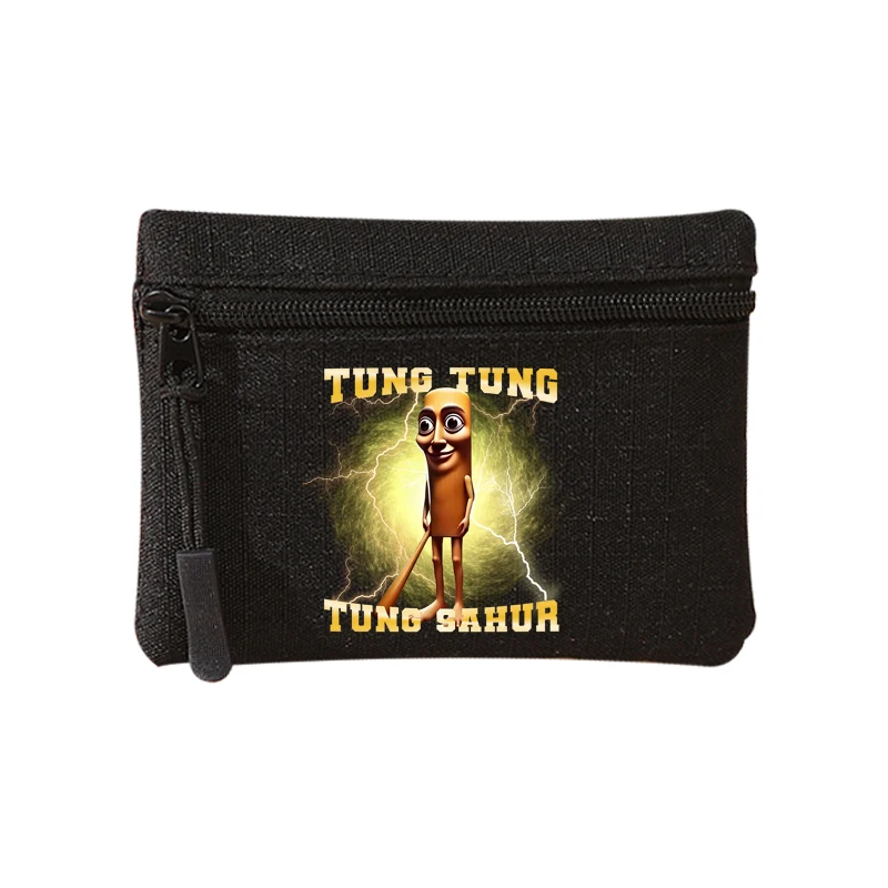 Włoska portmonetka dla dzieci Brainrot Tung Tung Tung Sahur Money Bag Funny Meme Anime Card Holder Children Cartoon Cute Storage Pouch
