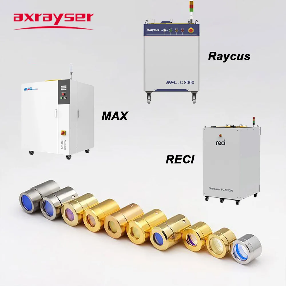 Grupo de lentes protetoras do conector de saída 1.5kw 3kw para racus max ipg reci qbh fonte laser da máquina de corte de fibra