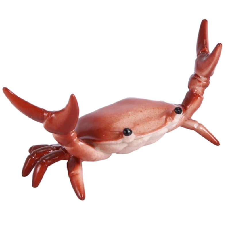 2 X Cute Pen Holder Weightlifting Crabs Pen Holder Stand Bracket Storage Pen Rack For Office(Red+Blue)