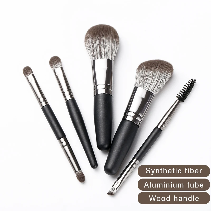 Portable Mini Makeup Brushes Set Travel Friendly Professional Makeup Brush Set For Eyes Lips And Blush Application