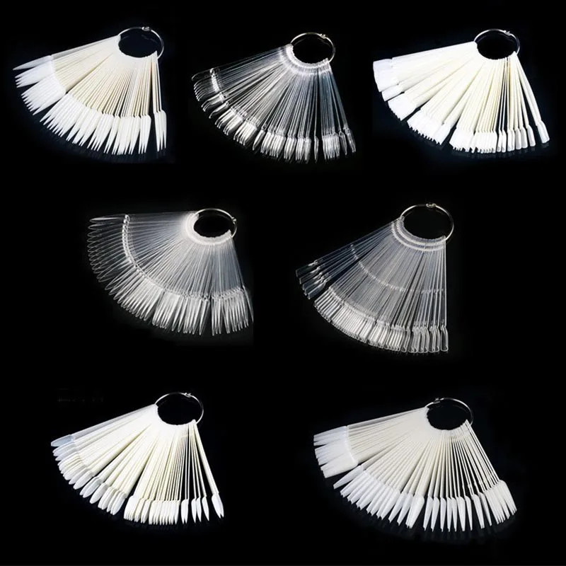 

New 50PCS Nail Products Nail PolishPractice Nail Fan Card Polish Color Plate Card Polish MJSK01