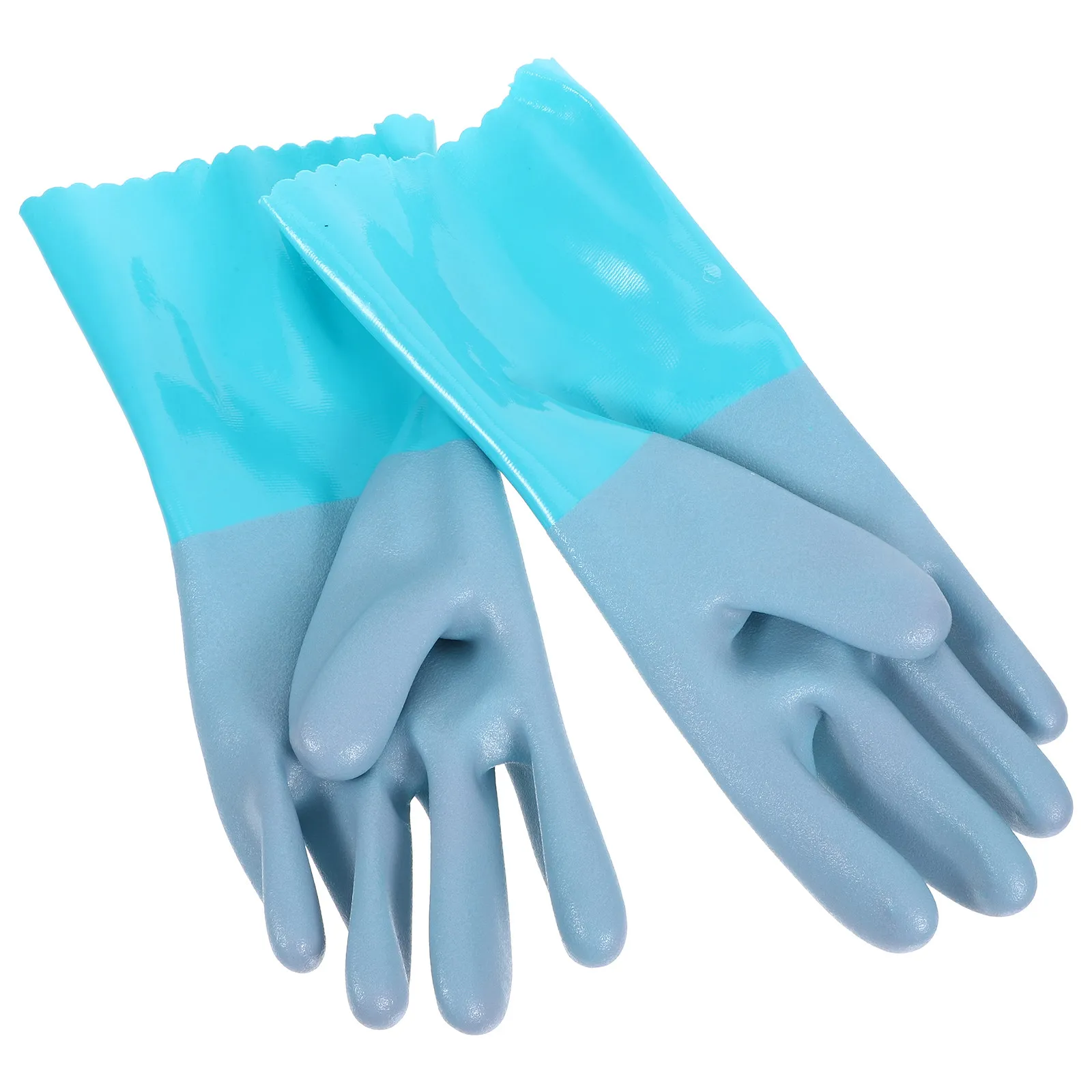 

1Pair Anti-Slip Fish Cleaning Protective Gloves Heavy Duty Rubber Grip Gloves for Seafood Processing Boat Work Kitchen Use