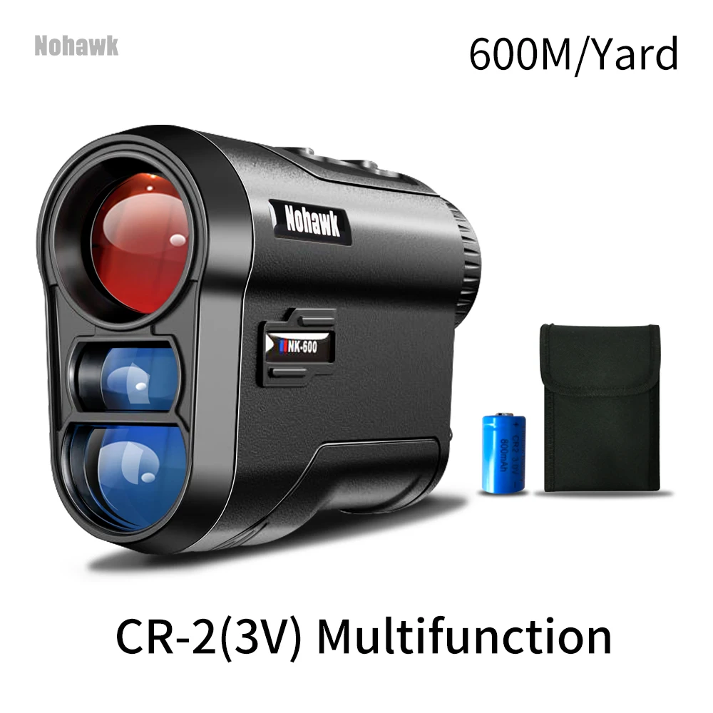 Nohawk 600M 1000Y Golf-Laser-Entfernungsmesser für die Jagd, Entfernungsmesser mit Neigungsentschädigung für Golfer-Monokulare, Entfernungsmesser 6