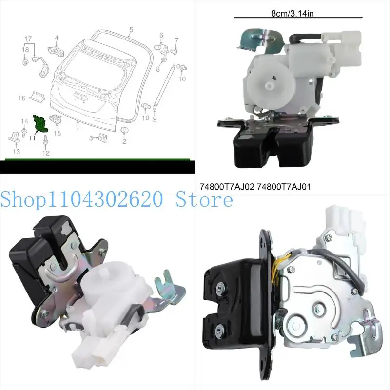 

02DE Tailgate Door Lock Trunk Lid Tailgate Lock for 2016-2021 74800-T7A-J02 74800-T7A-J01 74800T7YK01 Boot Lid Tailgate Lock