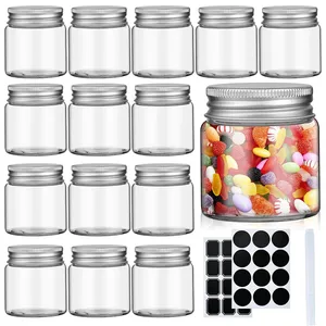 Stoples Mason Mini 2oz, Stoples Kaca Bening Mulut Lebar dengan Tutup, Pengalengan Mason Penyegel yang Bagus untuk Penyimpanan Makanan, Bumbu, Selai, Madu, Jeli 8 gelas mason jar penjualan terbaik - №