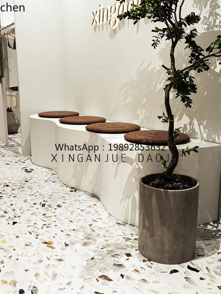 HT Clothing Store Soft Decoration Wall Display Stand Window  Display Props Shoes Bags Irregular Stool Sitting Display Stand