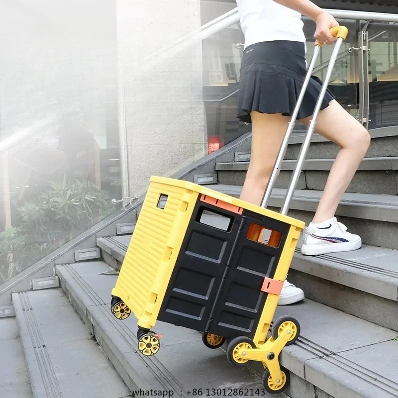 

shopping cart, small pull cart, home trailer, supermarket cart with cover can sit on the staircase climbing cart